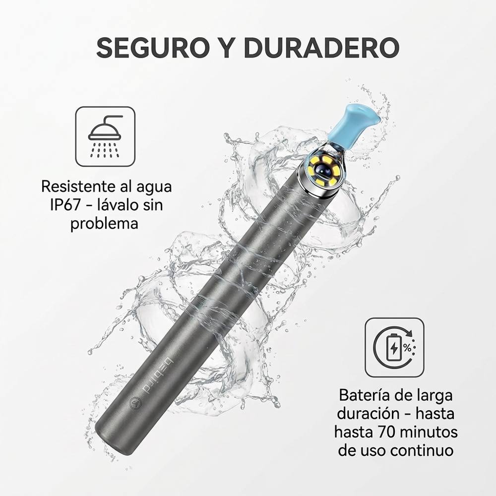 Resistente al agua IP67 y batería de larga duración