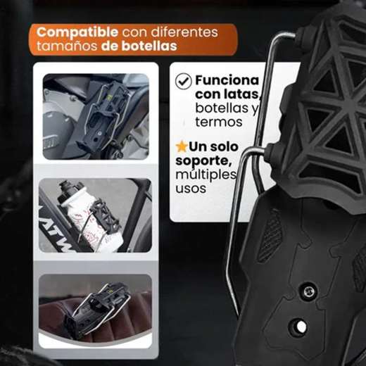 Portabidón compatible con botellas, latas y termos
