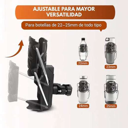 Portabidón ajustable para botellas de 22 a 25 mm