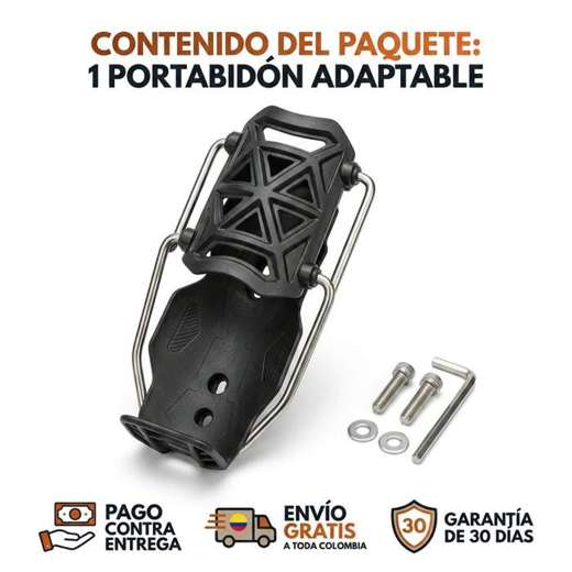 Contenido del paquete: 1 portabidón adaptable con garantía de 30 días