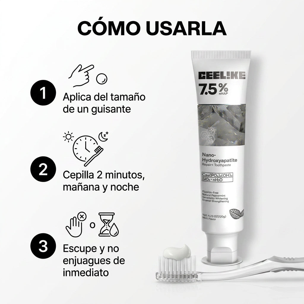 Cómo usar la pasta dental reparadora en 3 pasos: guisante, 2 minutos y no enjuagar [lr:1g9k3rv]